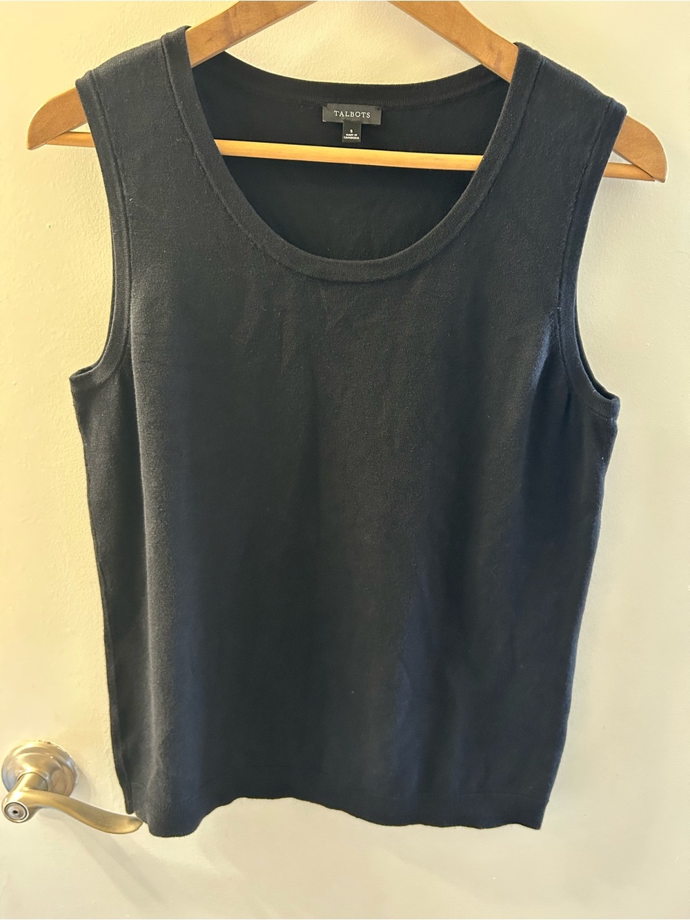 Talbots Women's Black Sleeveless Knit Tank